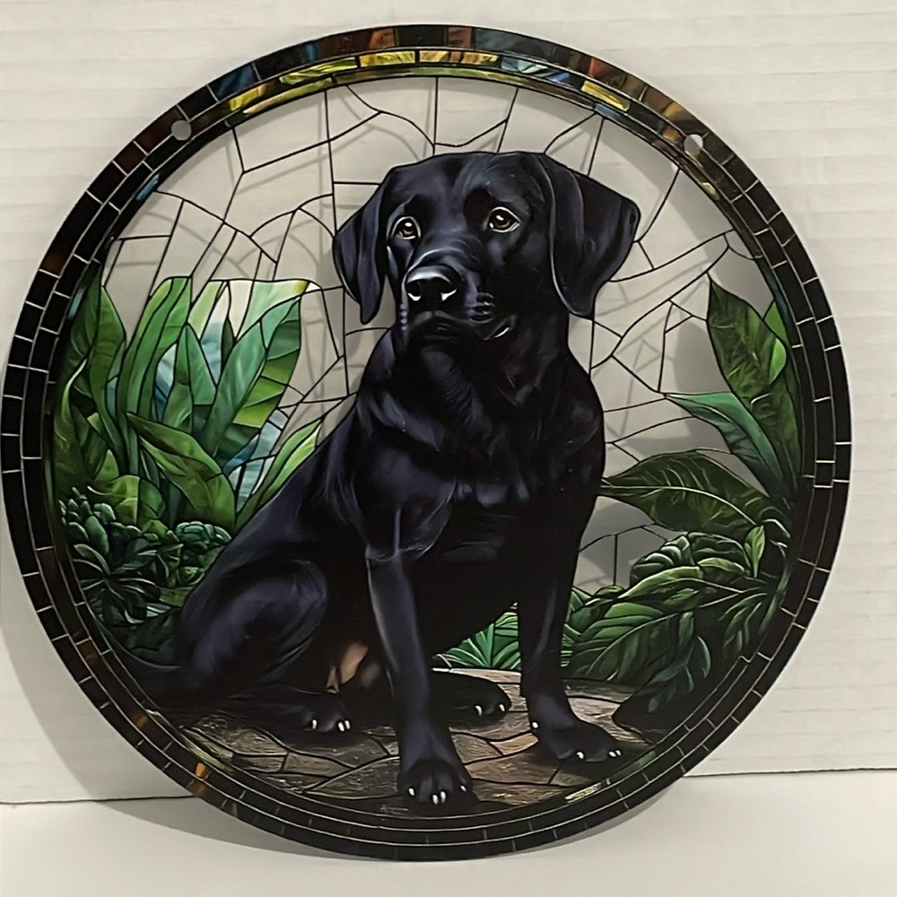 Suncatcher Acrylic Black Labrador Retriever Home Cottage Decor